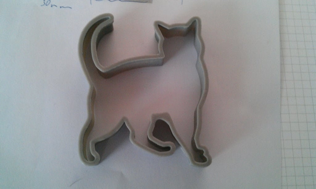 Cat - 3D printed in your color of choice. 3D Printed / Holiday Christmas Cookie Cutter