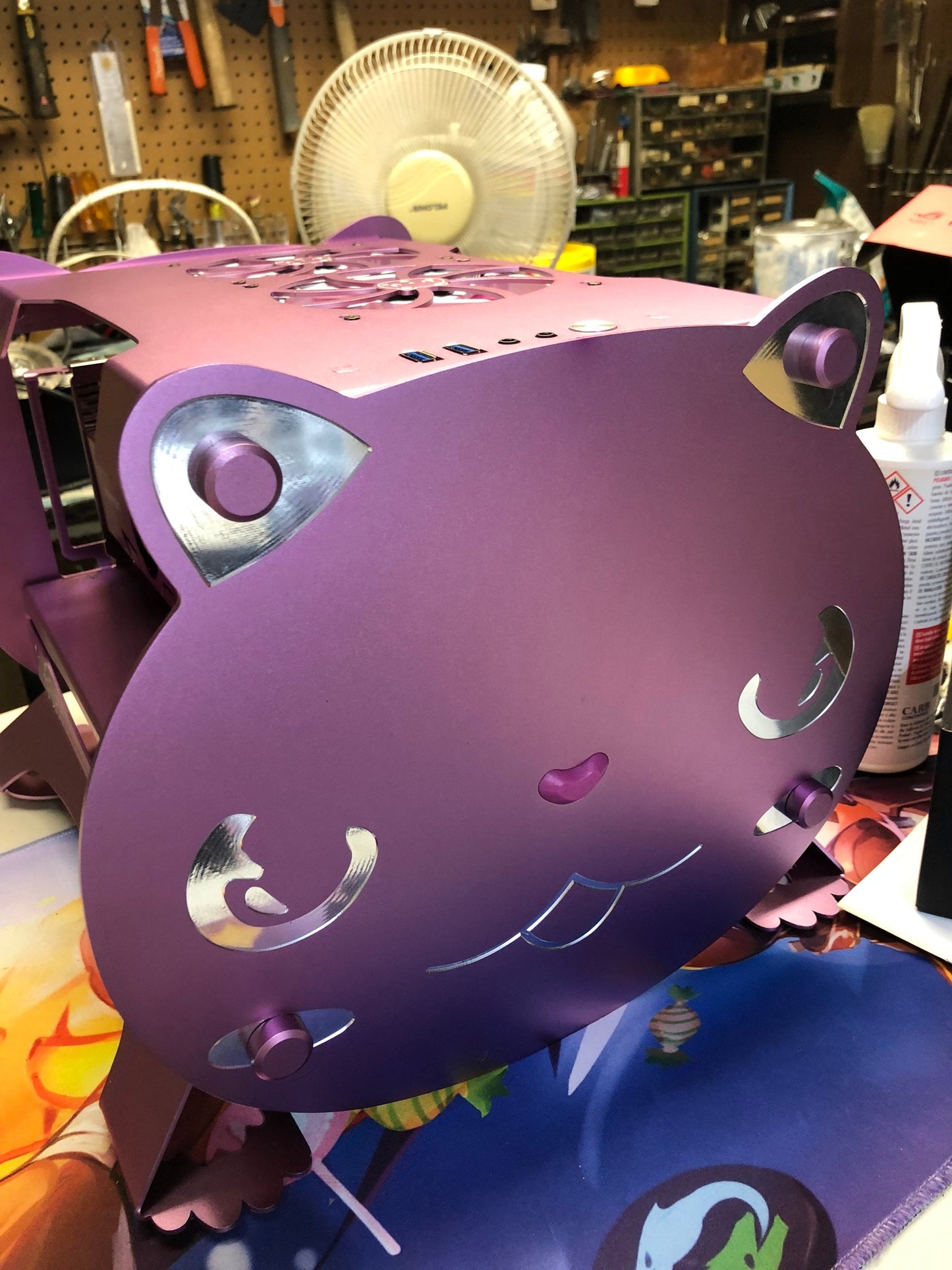 Pink Cat Gaming PC with Pink Graphics Card - Super CUTE Micro ITX