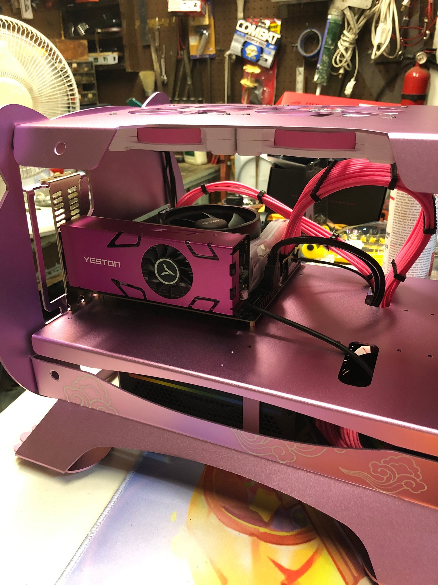 Pink Cat Gaming PC with Pink Graphics Card - Super CUTE Micro ITX