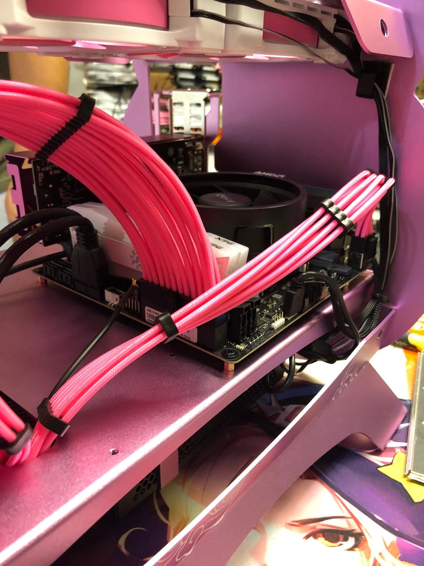 Pink Cat Gaming PC with Pink Graphics Card - Super CUTE Micro ITX