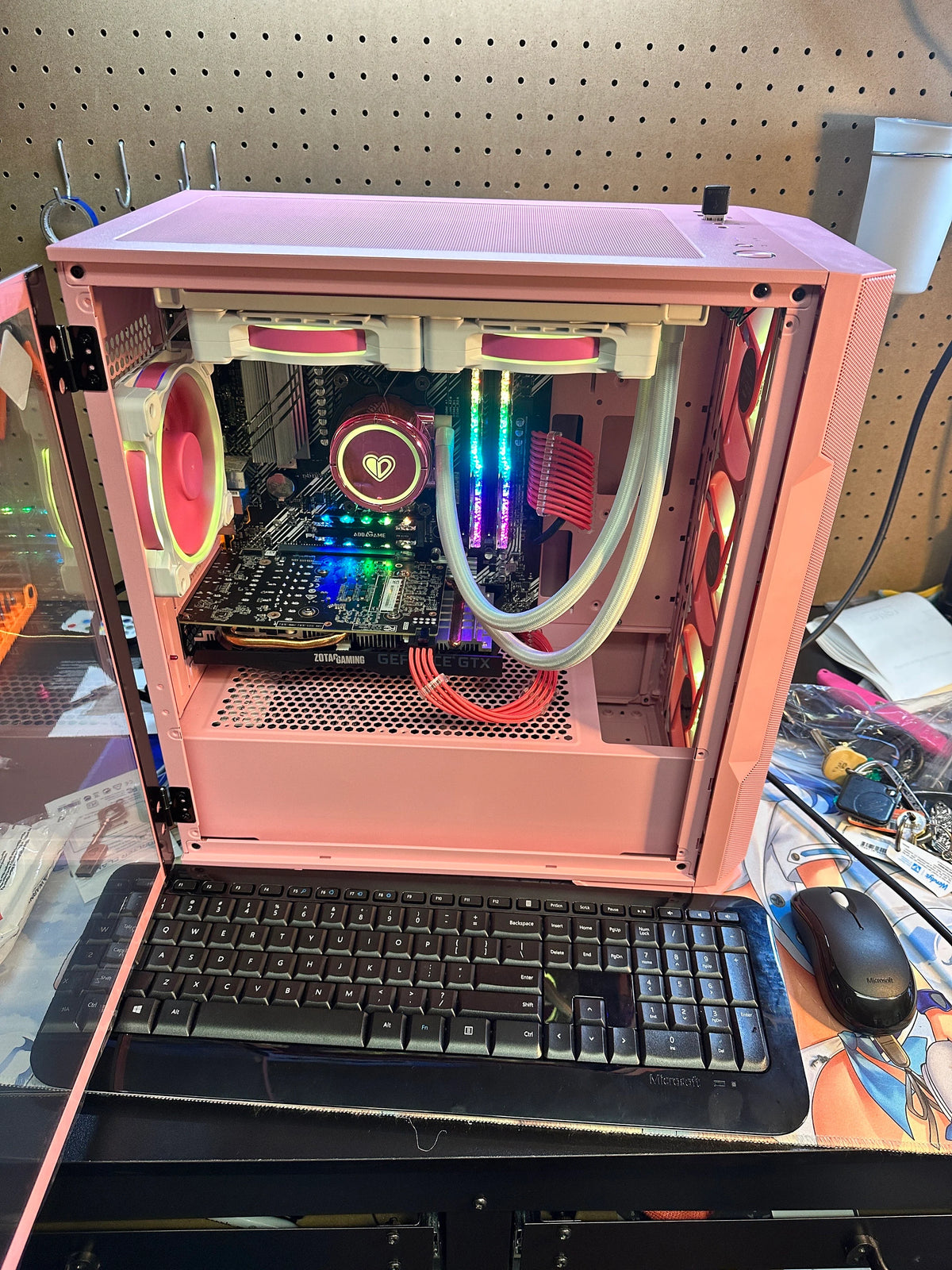Pink Open Pc Build The Intermediate Evelynne ® - The Original Pink Gaming Computer ...