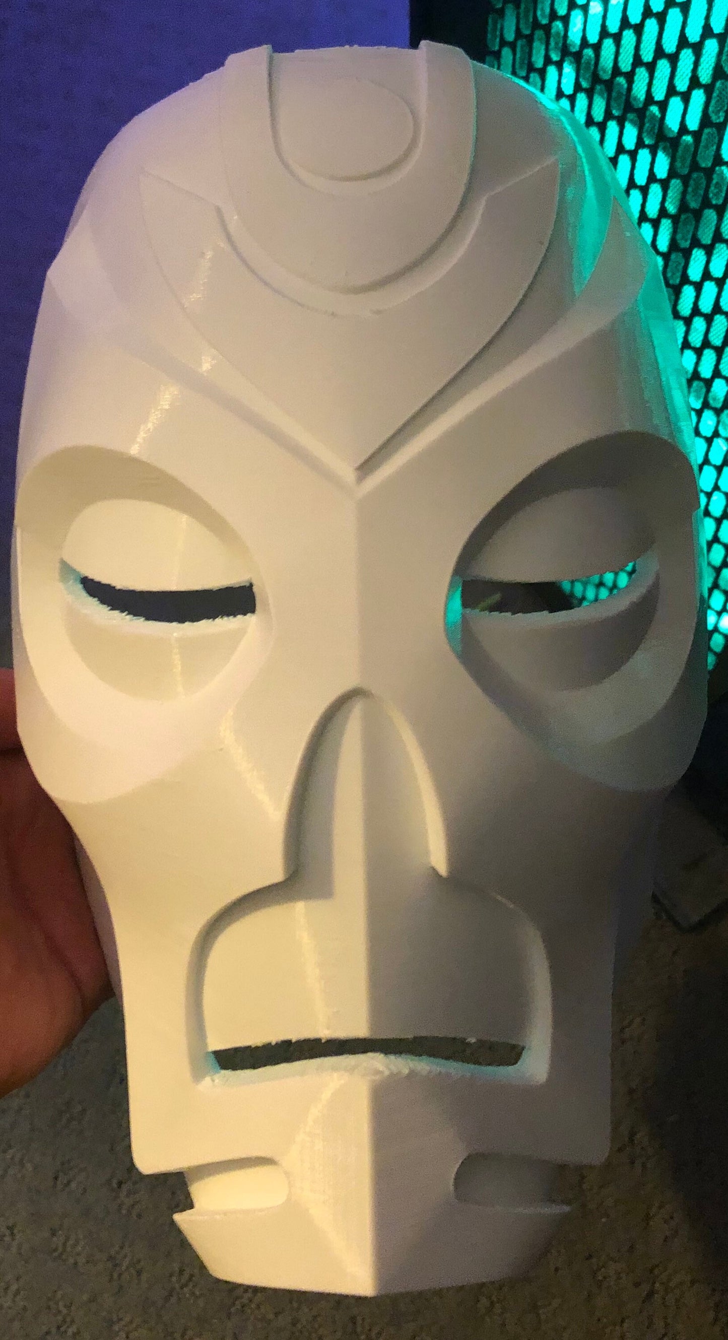 Mask or Helmet (Halloween / Dress Up or Cosplay) 3D Printing Service in PLA plastic - Custom Size & Color - Send us the STL -