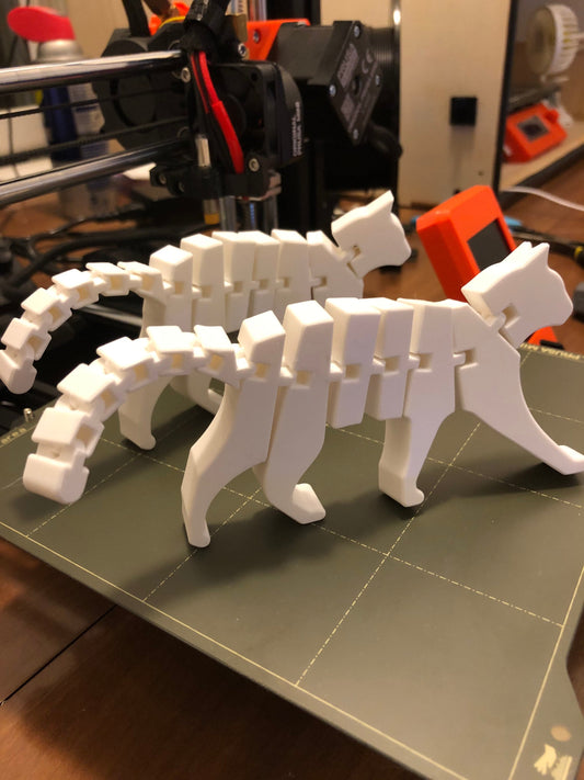 Flexi- Cat ~ 3D printed in your color and/or size choice. 3D Printed Toy , decoration , stress relief , toddler ninja star .