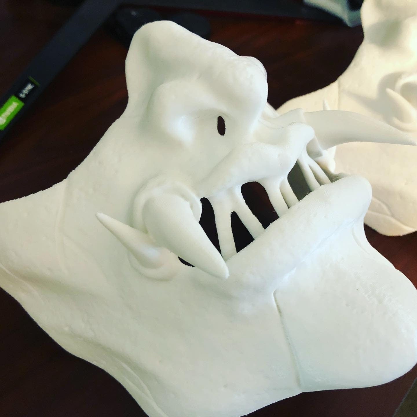 Half Mask or Half Helmet (Halloween / Dress Up or Cosplay) 3D Printing Service in PLA plastic - Custom Size & Color - Send us the STL -