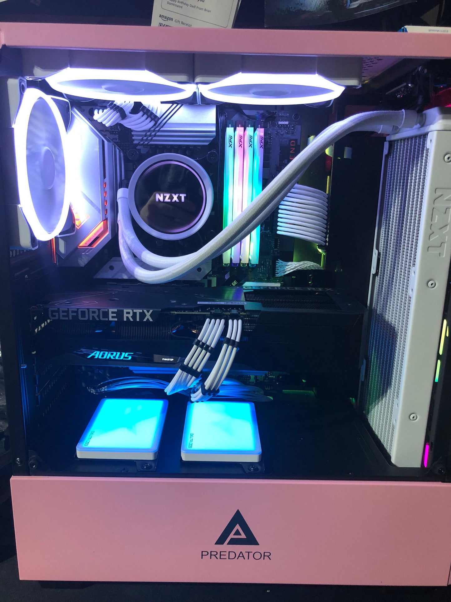 The Kendra - Pink & White Intel Gaming PC NZXT Custom Build PC for Gaming