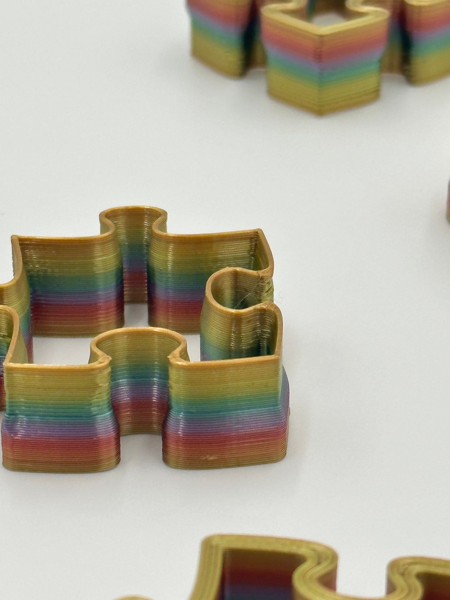 Puzzle  Cookie Cutter  . ~ 3D printed in your color and/or size choice. 3D Printed Toy / Holiday Christmas Cookie Cutter!