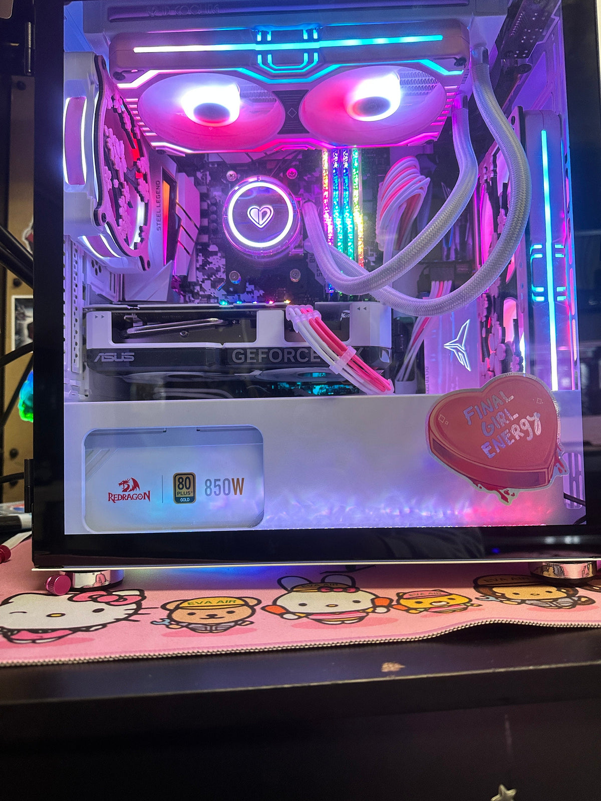 Pink Pc Front Original Evelynne ® in WHITE - The Pink Gaming Computer - Pink PC ...