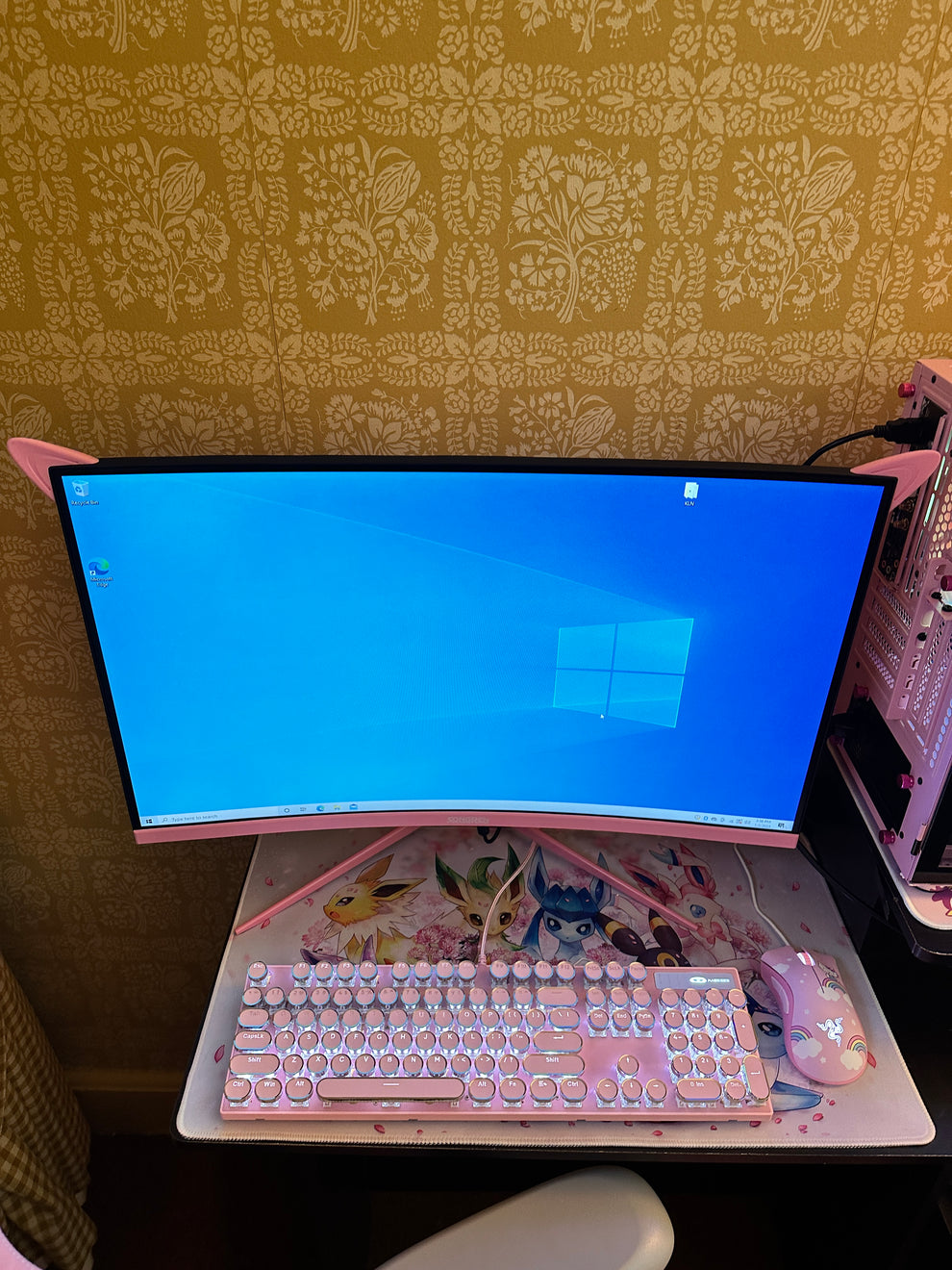PRE ORDER - PINK GAMING MONITOR WITH OPTIONAL CAT EARS - PRE ORDER ...