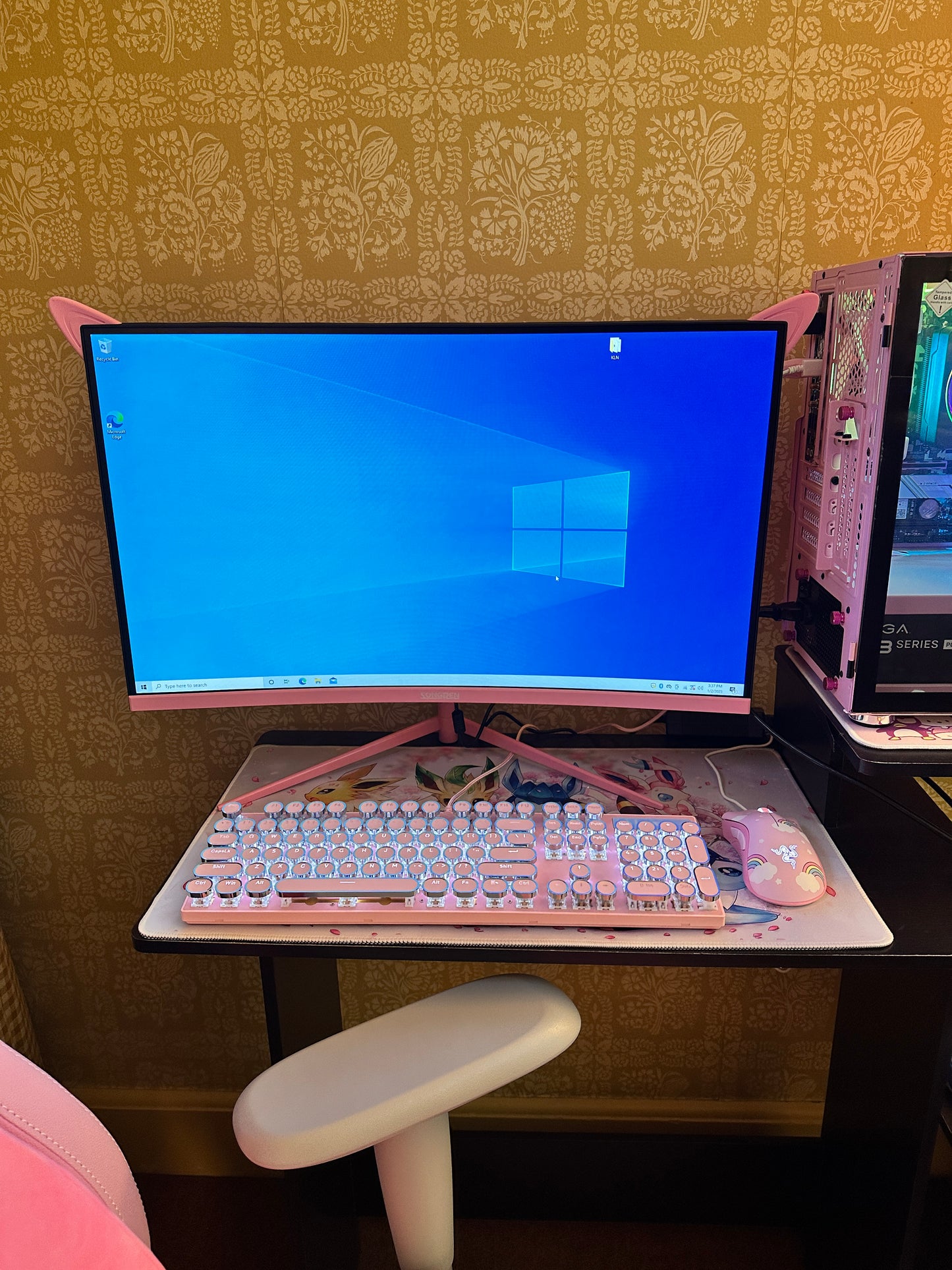 PRE ORDER - PINK GAMING MONITOR WITH OPTIONAL CAT EARS - PRE ORDER